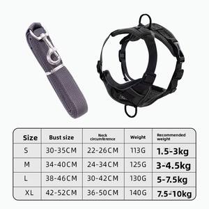 Arnés ajustable de poliéster para mascotas, chaleco de moda, correa para perros y gatos, característica especial antiescape, patrón sólido - Product Image 6