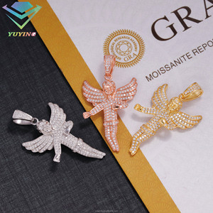 จี้รูปทรงเหลี่ยมประดับเพชรโมอิสซาไนต์ VVS พร้อมใบรับรอง GRA ชุบทองบนเงินแท้ 925 ผ่านการทดสอบเพชร ขายดี - Product Image 1