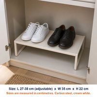 Erweiterbares Schrankregal, Verstellbarer Schrankteiler für Schuhschrank, Badezimmer, Küche, Aufbewahrungsregal