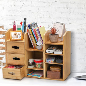 WDF Nuevo Organizador de Escritorio de Madera, Organizador de Documentos de Lujo, Organizador de Escritorio de Bambú para Uso en Escritorio - Product Image 1