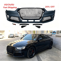 Diskon 20% untuk Kit Bumper Depan Audi A4 S4 B8 RS4 Style 2013 2014 2015 2016 dengan Pengganti Grille Jaring Sarang Lebah Stok AS