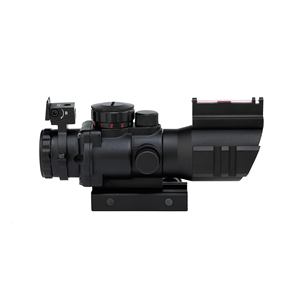 Hunting Best <strong>Scope</strong> <strong>4x32</strong> Prism Fiber Optic Sights Red Green Blue Triple <strong>Illuminated</strong> Tactical Optical Sight - Product Image 1