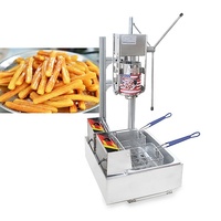 Machine à churros espagnole commerciale en acier inoxydable 201, à économie d'énergie, fonctionnement électrique, capacité de 3 L, multifonctionnelle pour boulangerie