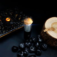 Pierre semi-précieuse en cristal naturel 100% Larme d'Apache Cristal brut de guérison Larme d'Apache noire Pierres précieuses