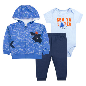 Ensemble sweat à capuche pour bébés filles et garçons, personnalisable avec logo, 3 pièces en coton à imprimé animal/floral, barboteuse à manches longues, 6-24 <span class=keywords><strong>mois</strong></span>, ensemble veste d'été - Product Image 3