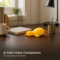 Jouet Canard Moelleux en Caoutchouc Souple, Jouet Anti-Stress à Presser, Jouet de Bureau Fidget, Cadeau Nouveauté pour Enfants et Adultes