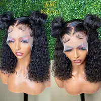 Peruca de cabelo brasileiro hd, peruca de cabelo humano natural para mulheres negras, kbl pré-encaixado cabelo humano peruca frontal