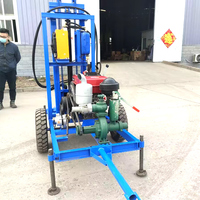 Forage souterrain de profondeur diesel hydraulique monté sur camion à usage domestique mini forage de puits d'eau portable appareil/machine à vendre