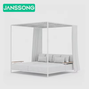 Chaise longue de plage de luxe pour villa, avec tissu imperméable, lit de jour pour jardin et piscine, cadre en aluminium pour hôtel, salon de jardin extérieur - Product Image 4