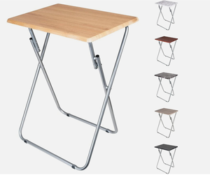 Mesas Plegables para <span class=keywords><strong>TV</strong></span> para Comer, 19 x 15 x 26 Pulgadas, Color Café, Juego de 2 - Product Image 2