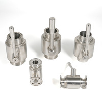 Vanne à boisseau sphérique mâle/à sertir/à collier avec coussinet de montage 1/4-4 pouces, hygiénique, 2 voies, en acier inoxydable SS304 SS316L, à passage direct