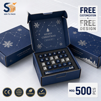 Boîte d'expédition pliable personnalisée pour Noël, en carton ondulé, avec logo, pour l'expédition de cadeaux, faible MOQ