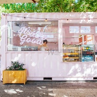 WECARE Coffee Shop conteneur d'expédition mobile préfabriqué personnalisé conteneur d'expédition de luxe bar restaurant kiosque avec cuisine à vendre