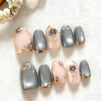 Nuove Unghie Finte Press-On 2026, 30 Pezzi, All'ingrosso, Logo Personalizzato, Copertura Completa, Acrilico, Forma Mandorla, Coffin, French, Cat Eye, Kit Nail Art