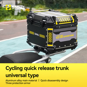 Baúl Trasero <span class=keywords><strong>Universal</strong></span> para Motocicleta, 35L, Aleación de Aluminio, Resistente al Agua y a los Golpes, con <span class=keywords><strong>Respaldo</strong></span> - Product Image 2