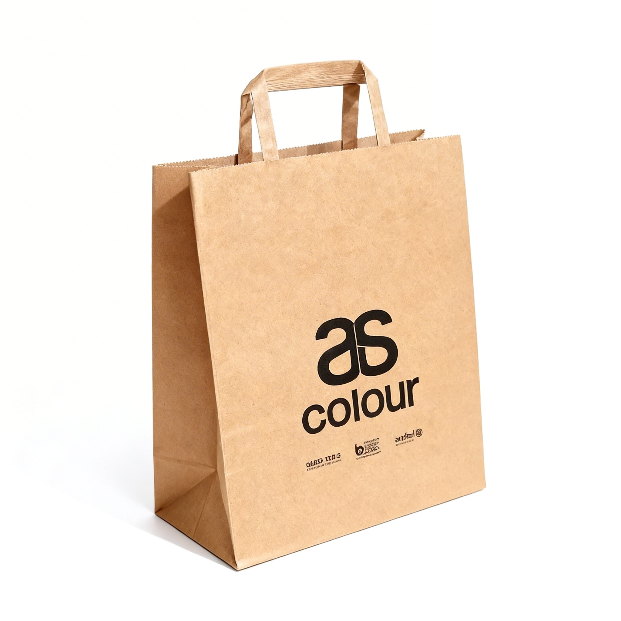 Minimalist Stylish Classic Kraft Paper Bag with Handles for Premium Food & Clothing Display, Original Factory