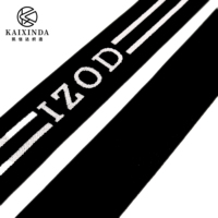 Bande élastique en nylon jacquard - Noir et blanc, style sport, haute élasticité, ruban personnalisé avec logo pour sous-vêtements et vêtements de sport