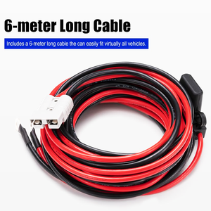 ヘビーデューティ6M 8AWG 50Aコネクタプラグケーブルワイヤーキットインラインヒューズバッテリー延長ケーブル4x4アプライアンス用 - Product Image 6