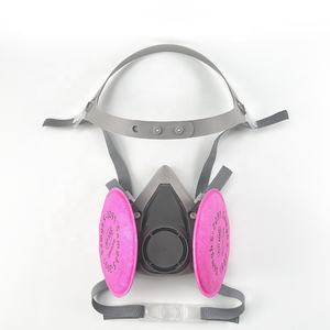 قناع تنفس نصفي CGLX 6200+2097 للحماية من الرذاذ الكيميائي والطلاء واللحام والغبار مع فلتر وردي - Product Image 3