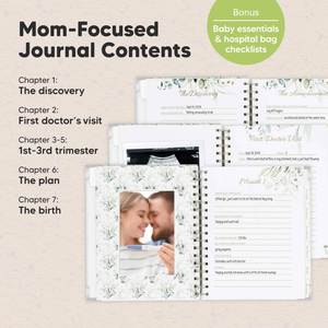 Pregnancy Diary Planner Leather Cover Spiral Perfect Day Mom Art Durable High Quality <b>Paper</b> with Your Own Design <b>A3</b> - Product Image 3