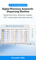 Unyin Distributeur de médicaments intelligent 24h/24, équipement de distribution de médicaments numérique sans surveillance, écran tactile 32 pouces, acier thermolaqué