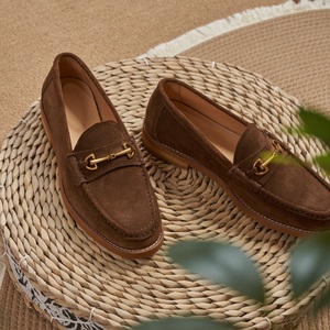 Mocassins de <span class=keywords><strong>luxe</strong></span> en daim de vache véritable pour hommes, avec boucle classique, doublure en cuir pleine fleur respirante, chaussures de conduite décontractées - Product Image 3