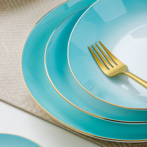 ชุดเครื่องครัวหรูหราแบบนอร์ดิก68ชิ้นชุดจานชามลายคราม - Product Image 4