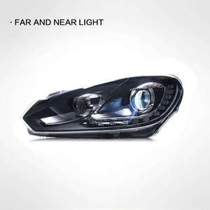 Conjunto de Faros Delanteros LED DRL F75 para VW <span class=keywords><strong>Golf</strong></span> 6 MK6 2009-2012, Actualización Estilo GTI R20, Lámpara de Xenón con Ojo de Ángel - Product Image 3