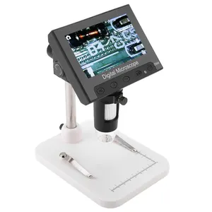 1080P LED Digital Magnifier 1000X 4.3 LCD Display Dm4 Portable Electric Microscope with Holder Base For Cellphone Repair