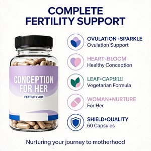 Women's Fertility Support Supplement <strong>Conception</strong> Capsules 60 Vegetarian <strong>Pills</strong> for Healthy Pregnancy Prep - Product Image 4
