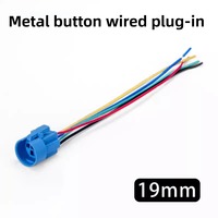 Interrupteur à bouton-poussoir en métal autobloquant 19mm pour panneau d'alimentation circulaire étanche
