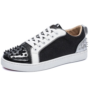 Sneakers da Uomo 2026 per Tutte le Stagioni, Stile Casual Sportivo con Lacci, Borchie e Strass, Modello Low Top - Product Image 5