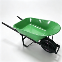 Brouette de chantier WB7805 200 kg, économique, avec plateau métallique et roue pneumatique 4.00-8, pour la ferme