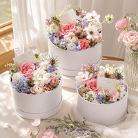 Boîte Cadeau Transparente avec Fenêtre pour Composition Florale, Seau à Fleurs, Emballage Cadeau pour Mariage, Anniversaire, Saint-Valentin