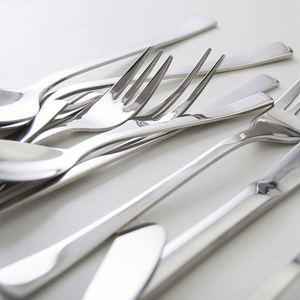 Cubiertos Lisos y Fáciles de Limpiar, Juego de Cuchara y Tenedor de Acero Inoxidable Plateado para Restaurante - Product Image 5