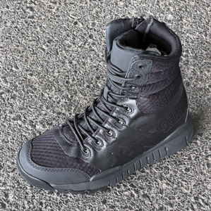 dfrb01 709 Tactical <b>Boots</b> Men's High Top Waterproof Outdoor All Seasons Black Leather Mesh Breathable <b>Hiking</b> Shoes - Product Image 6