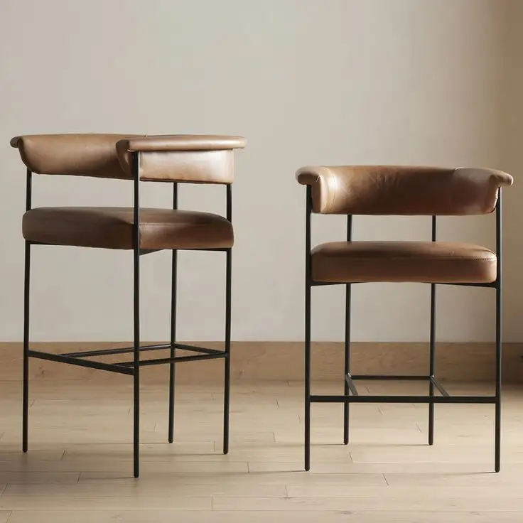현대 디자인 고품질 공장 직접 가격 간단한 카페와 호텔 주방 레스토랑 높은 나무/금속 바 의자