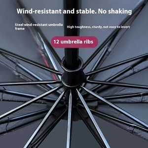 Douze os manuel affaires <span class=keywords><strong>parapluie</strong></span> hommes surdimensionné double usage crème solaire parasol conception personnalisable Style moderne en gros - Product Image 2