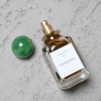 Nouvelle conception 30ml 50ml 100ml Flacon de parfum carré de luxe pour femme et homme Vaporisateur de parfum Atomiseur Flacon de parfum noir