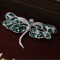 Broche vintage de haute qualité TIANSHE en forme de libellule, cadeau de festival pour femme, mode, luxe, animaux, insectes, épingle, vente en gros