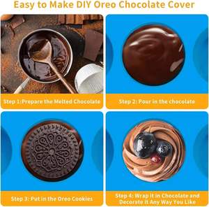 Moldes de silicona cilíndricos redondos <span class=keywords><strong>para</strong></span> jabón, magdalenas, galletas, pudín, <span class=keywords><strong>Oreo</strong></span>, <span class=keywords><strong>molde</strong></span> de silicona cubierto de <span class=keywords><strong>Chocolate</strong></span> - Product Image 4