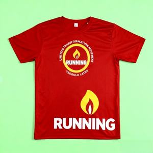 Maglietta sportiva sportiva da maratona con stampa con Logo personalizzato camicia da lavoro con scollo a manica corta ad asciugatura rapida - Product Image 4