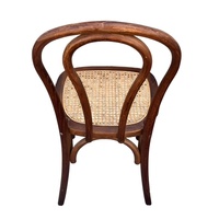 Klassischer italienischer Stil Thonet Nr. 14 Bugholz-Esszimmerstühle im Vintage-Stil, Wiener Café-Bistro-Rattanstühle mit Wiener Strohsitz
