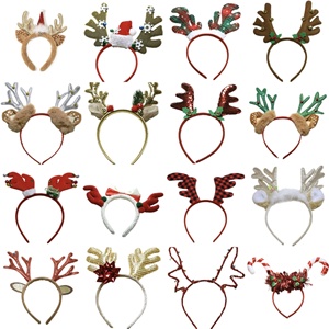 LOWOSAIWOR Diadema Unisex Hecha a Mano con Diseño <span class=keywords><strong>de</strong></span> Papá Noel, Bastón <span class=keywords><strong>de</strong></span> Caramelo, Asta <span class=keywords><strong>de</strong></span> Reno y Alce Adorable para Árbol <span class=keywords><strong>de</strong></span> Navidad, Fiestas y Festivales - Product Image 5