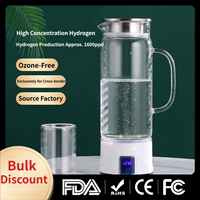 Jarra de Agua Hidrogenada Electrolizada Inteligente SPE PEM de 1L y 1600ppb