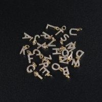 Collier tendance avec pendentifs en lettres de l'alphabet, bijoux de luxe pour femme, charmes en or personnalisés, CZ brillant, lettres mélangées, petites initiales, 26 lettres