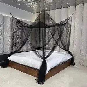 Hot selling Mosquito net for household use super tall square mosquito net with four side doors polyester large mosquito net