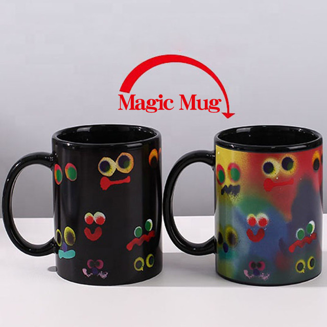 Color Changing Cup Factory Custom Ceramic Magic Mug Coffee Ceramic Mugs with Promotional Gift Logo Printed