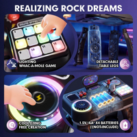 Table de mixage DJ multifonctionnelle pour enfants, jouet musical électronique pour tout-petits, idéal pour les fêtes