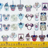 18x53IN coloré motif d'impression numérique brillant paillettes imprimé TPU Transparent clair vinyle rouleaux pour sacs artisanat bricolage